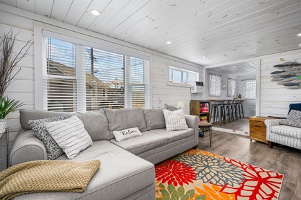 Dennis Port Cape Cod vacation rental - Open living space with views into the kitchen