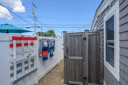 Dennis Port Cape Cod vacation rental - Outdoor shower and beach supplies