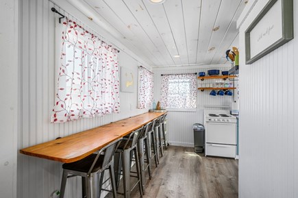 Dennis Port Cape Cod vacation rental - Rustic dining bar with seating for six