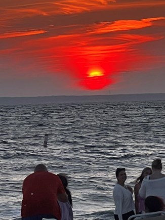 Cataumet Cape Cod vacation rental - Sunset from the SeaCrest. A great place for a drink and view!