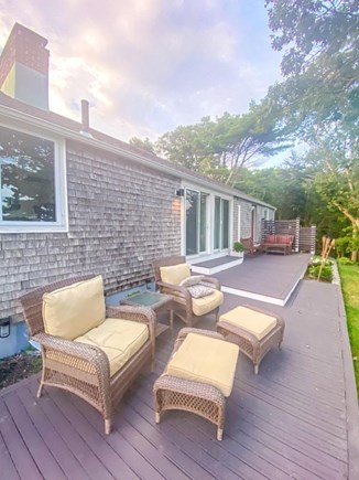 Bourne, Sagamore Cape Cod vacation rental - The rear deck is private and comfortable, high above the canal