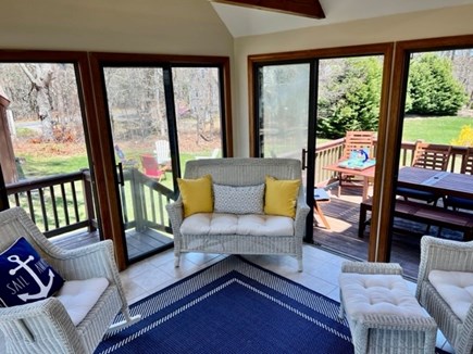 South Dennis Cape Cod vacation rental - Sun Room Opening onto two Decks