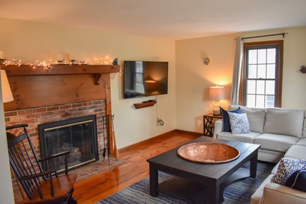 South Dennis Cape Cod vacation rental - Living Room with 55Inch TV and L Shaped Couch