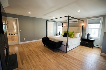 Sandwich Cape Cod vacation rental - Primary bedroom with jetted tub and fire place, king bed