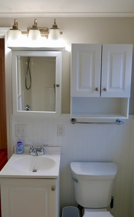 Falmouth Cape Cod vacation rental - Bathroom with tub/shower, stocked with essentials & towels.