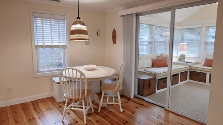 Falmouth Cape Cod vacation rental - Dining nook overlooking sunroom.
