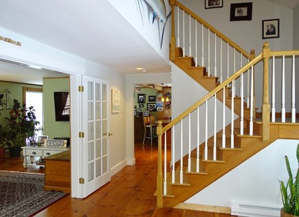 Centerville Cape Cod vacation rental - Entry way, showing open floor plan, stairs to two bedrooms