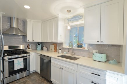 East Falmouth Cape Cod vacation rental - Kitchen complete with coffeemaker, oven, stove & all you need