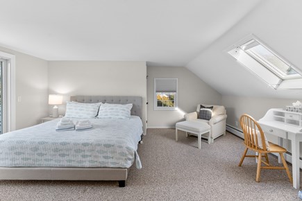 West Yarmouth Cape Cod vacation rental - Second floor main bedroom with one king bed, exit to balcony deck