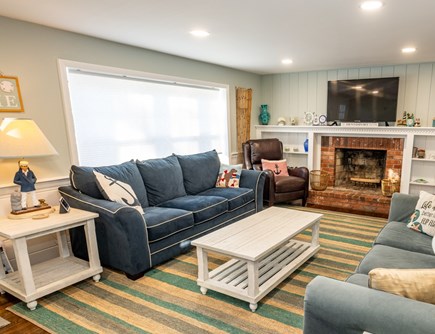 Dennisport Cape Cod vacation rental - Large, upstairs living area with bay window and 60