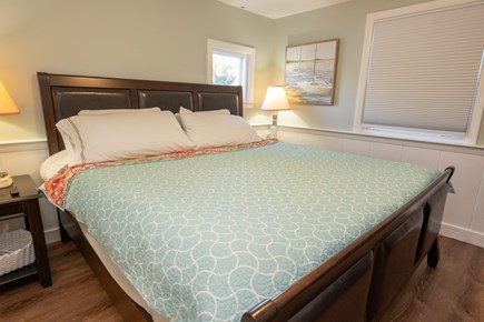 Dennisport Cape Cod vacation rental - Main first-floor bedroom with king memory foam bed.