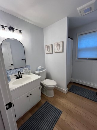 Wellfleet Cape Cod vacation rental - Partially renovated downstairs bathroom with stand-up shower.