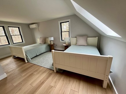 Wellfleet Cape Cod vacation rental - Bedroom 3 (2 double beds). Window shades have been ordered.