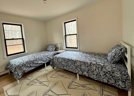 Wellfleet Cape Cod vacation rental - Bedroom 2 (2 twin beds). Window shades have been ordered.