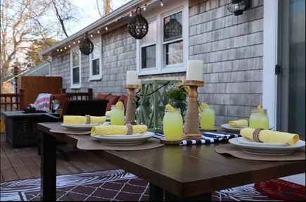 West Dennis Cape Cod vacation rental - 6 Person outdoor dining table
