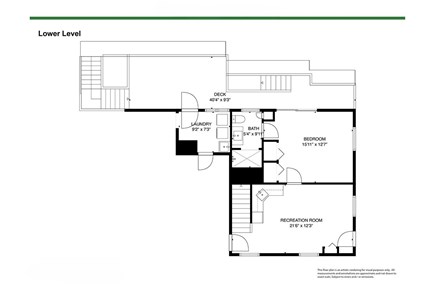 Chatham Cape Cod vacation rental - Lower level layout