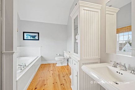 Barnstable Cape Cod vacation rental - Primary bathroom with jetted tub.