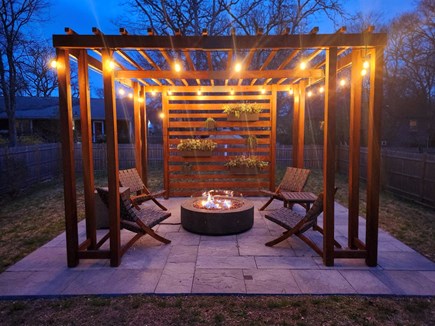 West Yarmouth Cape Cod vacation rental - Enjoy an evening by the gas fire table under the lights