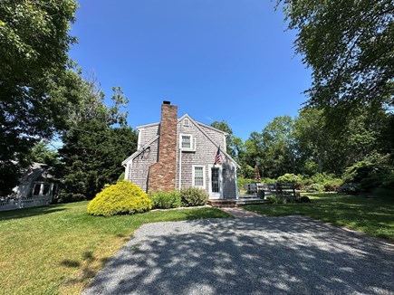 Brewster Cape Cod vacation rental - Side entrance and parking area