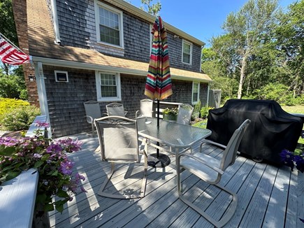 Brewster Cape Cod vacation rental - Inviting deck with gas grill immersed in  nature