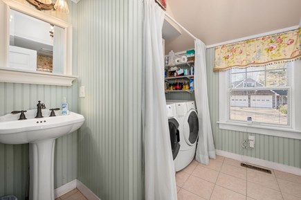 Sagamore Beach Cape Cod vacation rental - Bathroom with shower and washer/dryer on 1st floor