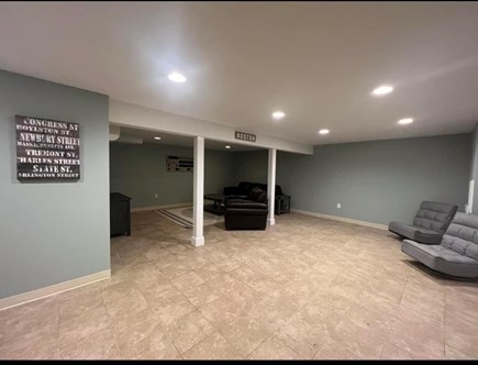 Bourne  Cape Cod vacation rental - Open finished basement - air mattresses available - game room