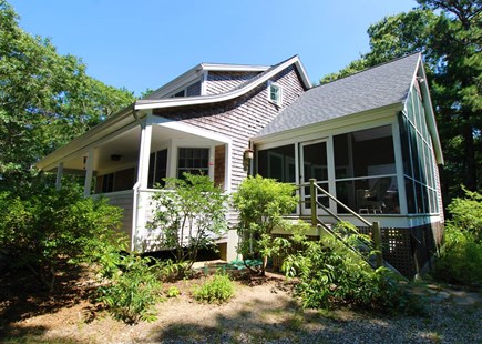 Cotuit Cape Cod vacation rental - Side of house with huge screened in porch