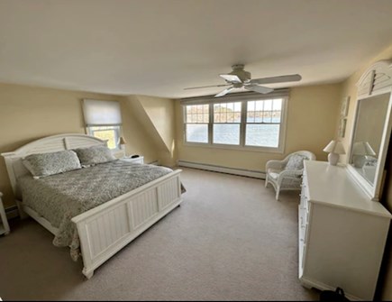 Dennis Port  Cape Cod vacation rental - Second bedroom Queen bed -note ceiling fan and views