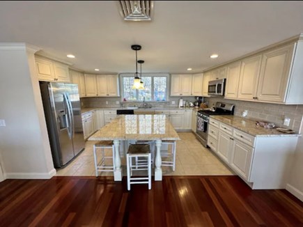 Dennis Port  Cape Cod vacation rental - Fully equipped kitchen with center island-six stools