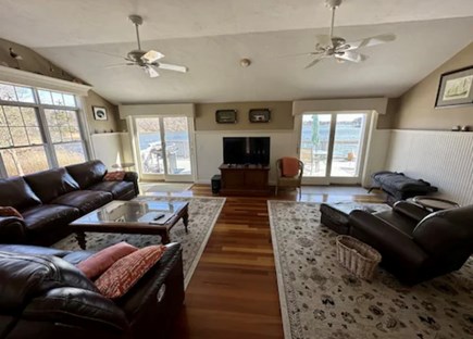 Dennis Port  Cape Cod vacation rental - Family room with 2 sofas and lounge chair