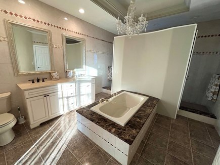 Barnstable, Millway Beach Cape Cod vacation rental - Bathroom on second floor with tub and shower.