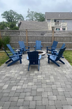 Barnstable, Millway Beach Cape Cod vacation rental - Back yard fire pit.