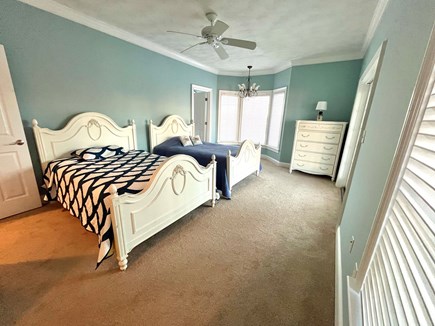 Barnstable, Millway Beach Cape Cod vacation rental - 1st floor bedroom with 2 full beds. Bathroom with shower attached
