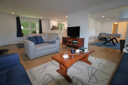 Centerville Cape Cod vacation rental - Family room looking toward kitchen and pool table room