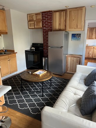 Provincetown Cape Cod vacation rental - First floor kitchen and living area. ( TV not pictured.)