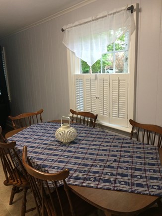 Hyannis Cape Cod vacation rental - Eat in kitchen. Back door to the right.