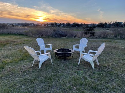 West Dennis Cape Cod vacation rental - Large yard with fire pit and amazing view