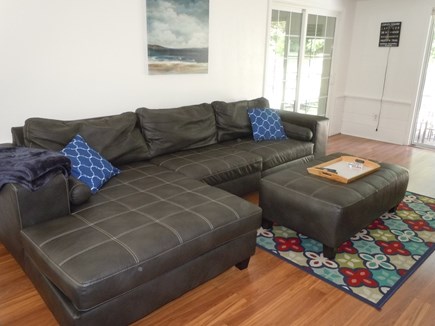 Centerville Cape Cod vacation rental - Family room off pool & backyard sliders with large TV!