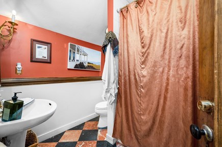 Sagamore Beach Cape Cod vacation rental - Bathroom on first floor - shower/tub combo