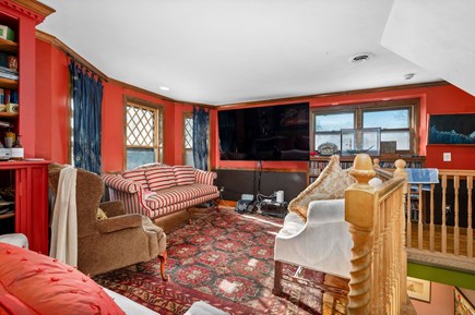 Sagamore Beach Cape Cod vacation rental - Living room with large TV on the 2nd floor
