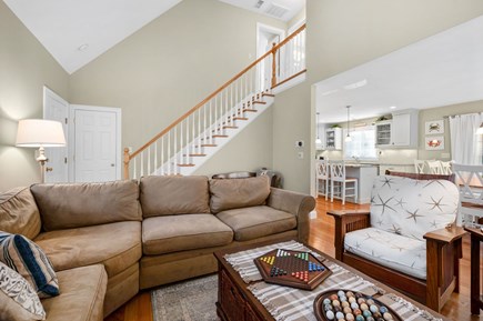 Harwich Cape Cod vacation rental - Open concept living space with stairs to second floor