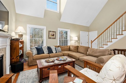 Harwich Cape Cod vacation rental - Living room with sectional couch