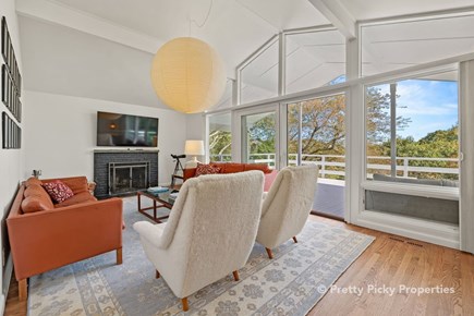 Orleans Cape Cod vacation rental - Living room with direct access to the deck