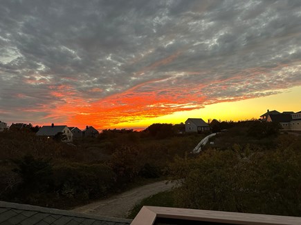 North Truro Cape Cod vacation rental - View of Sunset from 3 floor deck