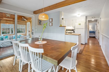 Brewster Cape Cod vacation rental - Kitchen is open to the dining area, which over looks the sunroom