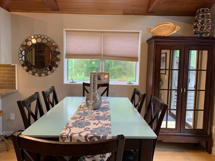 Orleans Cape Cod vacation rental - Dining Table (Expands with extra leaf)<br/>and Bar cabinet