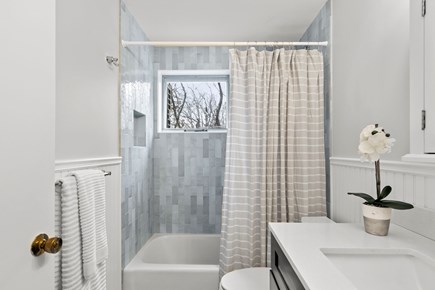 Wellfleet Cape Cod vacation rental - Lower level bathroom with tub/shower