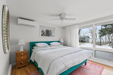 Wellfleet Cape Cod vacation rental - First floor bedroom with king bed and water views