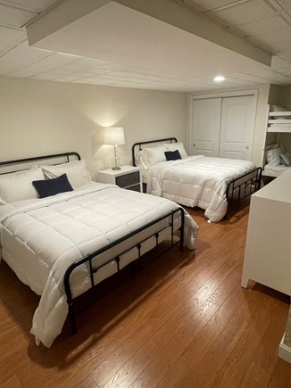 New Seabury, Mashpee Cape Cod vacation rental - Basement Bedroom w/ Two Queen Beds & Bunk Beds (2 Twins)