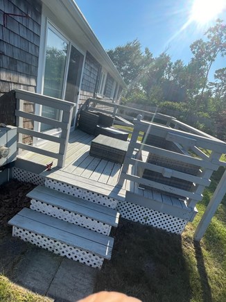 Chatham Cape Cod vacation rental - Back porch attached to dining room by slider - outdoor couches
